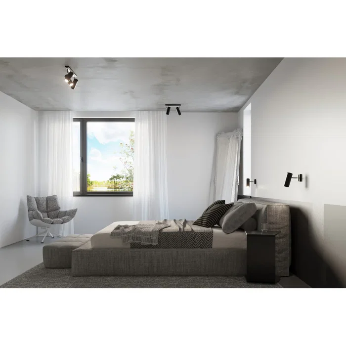 DIREZIONE Lámpara de Techo Direzione-1 [SOL-SL.0497] - Diseño Original en Forma de Cilindro, Color Blanco Clásico y Universal para Apartamento u Oficina