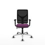 PIQUERAS Y CRESPO Silla de oficina Motilla Sincro/Traslack Morado y Negro