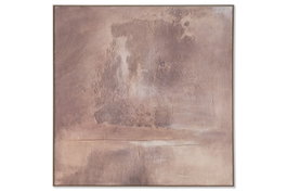 DKD Home Decor Cuadro Lienzo Abstracto Marrón 120x120x5,2 cm