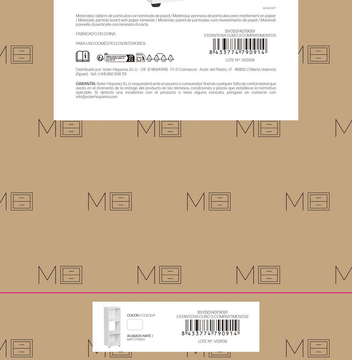 Inde Estantería Cubo 3 Compartimentos, Mueble, Medidas 31 x 29.5 x 91.2 cm (Alto), Espesor 12 mm, Peso 16.98 kg (2 Unidades) Inde Estantería Cubo 3 Compartimentos, Mueble, Medidas 31 x 29.5 x 91.2 cm (Alto), Espesor 12 mm, Peso 16.98 kg (2 Unidades)