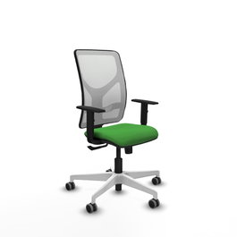 PIQUERAS Y CRESPO Silla de oficina Motilla con mecanismo Sincro, Verde y Blanco