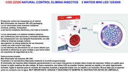 BAJA NATURAL CONTROL ELIMINA INSECTOS Mini LED 3W 1243 001