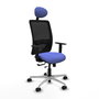 PIQUERAS Y CRESPO Silla de oficina Zulema con mecanismo Sincro/Traslack Azul claro y Negro