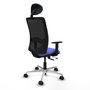 PIQUERAS Y CRESPO Silla de oficina Zulema con mecanismo Sincro/Traslack Azul claro y Negro