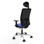 PIQUERAS Y CRESPO Silla de oficina Zulema con mecanismo Sincro/Traslack Azul claro y Negro