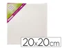 Liderpapel - Bastidor Lienzo 20x20 cm, Algodón 100%, 280 g/m², Grapado Trasero, para Pintura Acrílica y Óleo