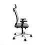 PIQUERAS Y CRESPO Silla de oficina Haches con mecanismo Sincro/Traslack, Gris y Blanco