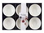 Vessia Set 6 Cuencos Porcelana Blanca para Aperitivo 10.7 cm (Set de 8)