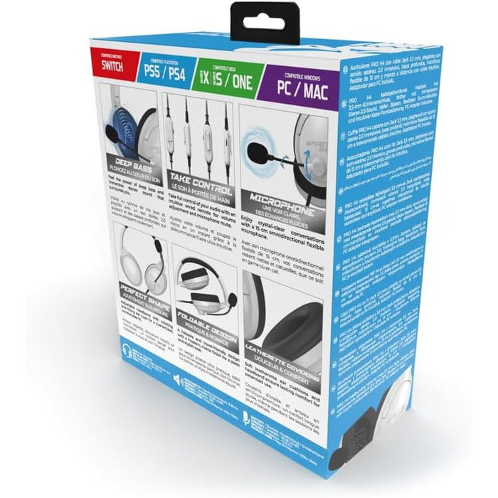 Spirit of Gamer Auricular Pro H4 Blanco - Auriculares para Gaming