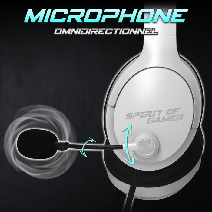 Spirit of Gamer Auricular Pro H4 Blanco - Auriculares para Gaming