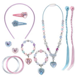 PEERS HARDY Set Bisuteria Stitch Disney 2 Pulseras, 2 Anillos, Collar y Pinzas para el Pelo