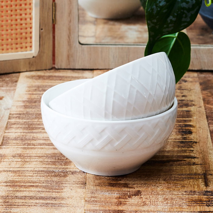 Home Deco Factory Bol Cerámica Con Textura Mirage 200 Ml