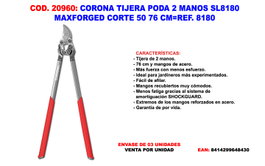 CORONA Tijeras de poda de dos manos SL8180 MaxForged de 76 cm