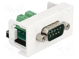 DeLOCK Módulo Easy 45 D-Sub 9 Pin Macho a Bloque de Terminal 10 Pin Blanco
