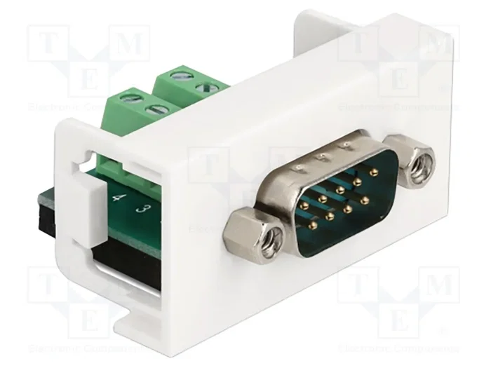 DeLOCK Módulo Easy 45 D-Sub 9 Pin Macho a Bloque de Terminal 10 Pin Blanco DeLOCK Módulo Easy 45 D-Sub 9 Pin Macho a Bloque de Terminal 10 Pin Blanco