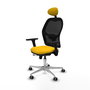 PIQUERAS Y CRESPO Silla de oficina Jorquera con mecanismo Sincro/Traslack, Amarillo y Negro