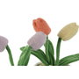 DKD Home Decor Sujetapuertas Tulipane de Poliéster, Pack de 2
