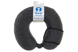 DKD Home Decor Set de 2 Cojin Viaje Basicos Gris Oscuro Gris Claro 30 x 8 x 32 cm (4 Unidades)