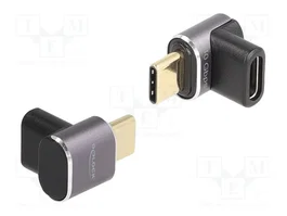 DeLOCK Adaptador USB Type-C 40 Gbps PD 3.0 100 W 8K 60 Hz Antracita