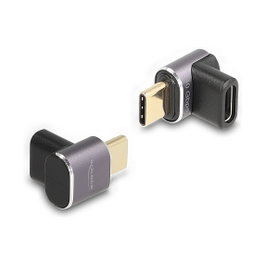 DeLOCK Adaptador USB Type-C 40 Gbps PD 3.0 100 W Angular Antracita