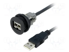 HARTING Conector hembra USB har-port 22mm negro