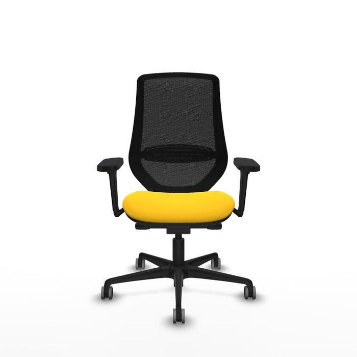 PIQUERAS Y CRESPO Silla de oficina Mardos con mecanismo Sincro/Traslack Amarillo/Negro