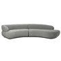 DKD Home Decor Sofá de Madera y Poliéster Gris