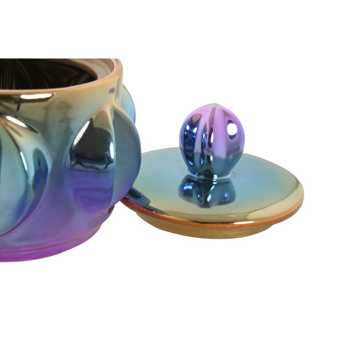 DKD Home Decor Tibor de Gres Iridiscente Multicolor Fluorito