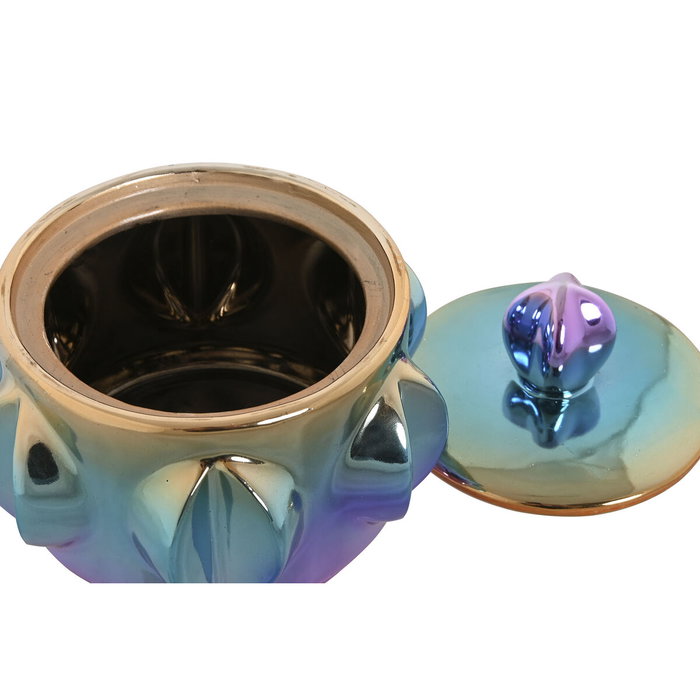 DKD Home Decor Tibor de Gres Iridiscente Multicolor Fluorito