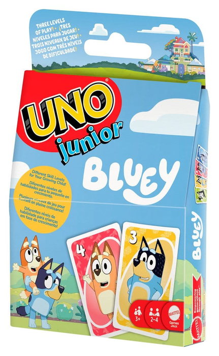 Mattel Bluey UNO Junior Juego de Cartas