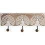 DKD Home Decor Perchero de Pared Buda Blanco