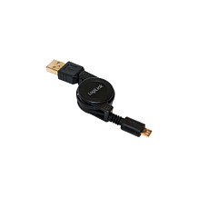LogiLink Cable USB 2.0 Retráctil USB-A/M a Micro-USB/M, 0,75 m, Negro LogiLink Cable USB 2.0 Retráctil USB-A/M a Micro-USB/M, 0,75 m, Negro