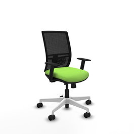 PIQUERAS Y CRESPO Silla de oficina Yunquera con mecanismo Sincro/Traslack, Pistacho y Negro