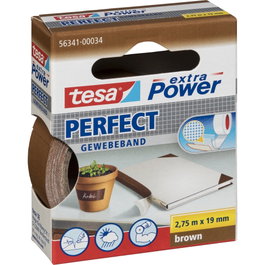Tesa Fabric Tape Extra Power Perfect Marrón 2,75 m x 19 mm 56341