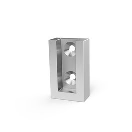 HERRAJES ALK Soporte Tubo Lateral Optima 30-12 para Tubo Rectangular Zamak Plata Mate / Grafito