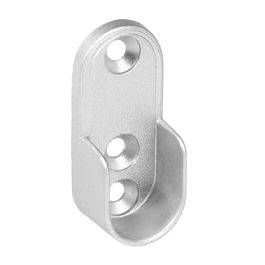 ALK Megan Soporte Tubo Ovalado 15mm Zamak Acabado Gris para Armario