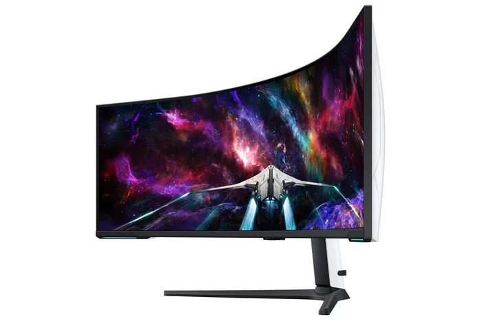 Samsung Odyssey Neo G9 S57CG952NU Monitor Curvo 57 pulg. Dual UHD 240 Hz Blanco/Negro