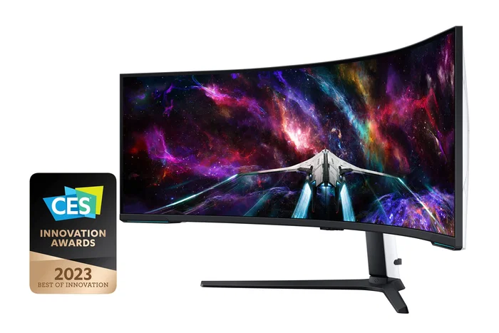Samsung Odyssey Neo G9 S57CG952NU Monitor Curvo 57 pulg. Dual UHD 240 Hz Blanco/Negro
