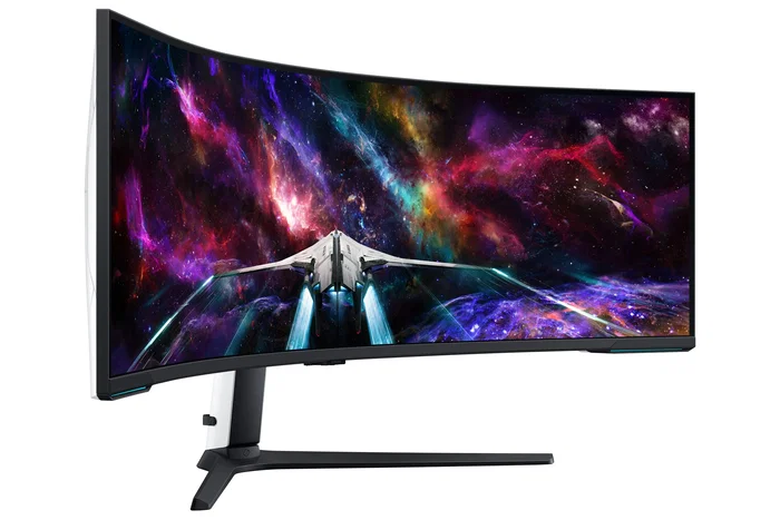 Samsung Odyssey Neo G9 S57CG952NU Monitor Curvo 57 pulg. Dual UHD 240 Hz Blanco/Negro
