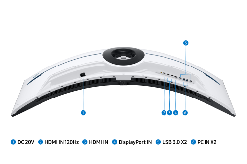 Samsung LS57CG952NUXEN Monitor LED 57" 7680 x 2160 240Hz Curvo 1000R Negro Blanco