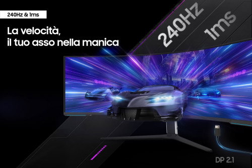 Samsung LS57CG952NUXEN Monitor LED 57" 7680 x 2160 240Hz Curvo 1000R Negro Blanco