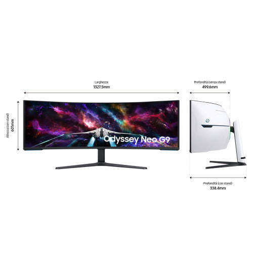 Samsung LS57CG952NUXEN Monitor LED 57" 7680 x 2160 240Hz Curvo 1000R Negro Blanco