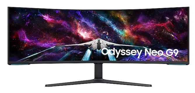 Samsung Odyssey Neo G9 S57CG952NU Monitor Curvo 57 pulg. Dual UHD 240 Hz Blanco/Negro