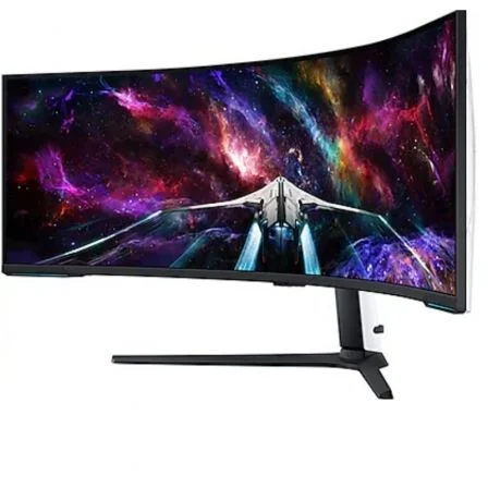Samsung Odyssey Neo G9 S57CG952NU Monitor Gaming 57" Curvo Ultrapanorámico, Dual UHD (7680x2160), 240Hz, 1ms, VA, HDR1000, FreeSync Premium Pro, Ajustable en Altura, Blanco