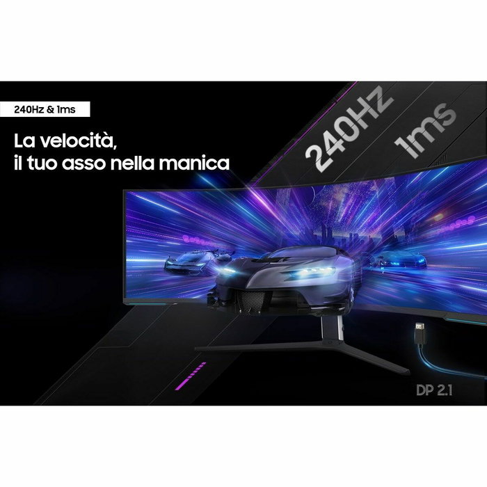 Samsung Odyssey Neo G9 S57CG952NU Monitor Curvo 57 pulg. Dual UHD 240 Hz Blanco/Negro