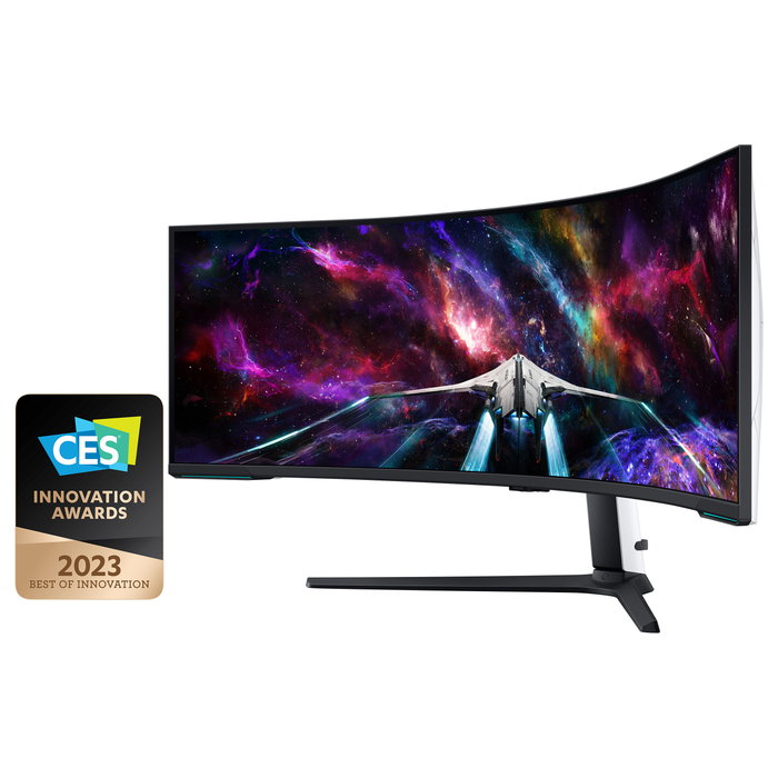 Samsung Odyssey Neo G9 S57CG952NU Monitor Curvo 57 pulg. Dual UHD 240 Hz Blanco/Negro