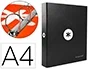 Antartik Carpeta 4 Anillas 40 mm Mixtas A4 Forrada Negro
