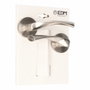 Edm Juego de roseta modelo 707 de aluminio níquel satinado 50 mm