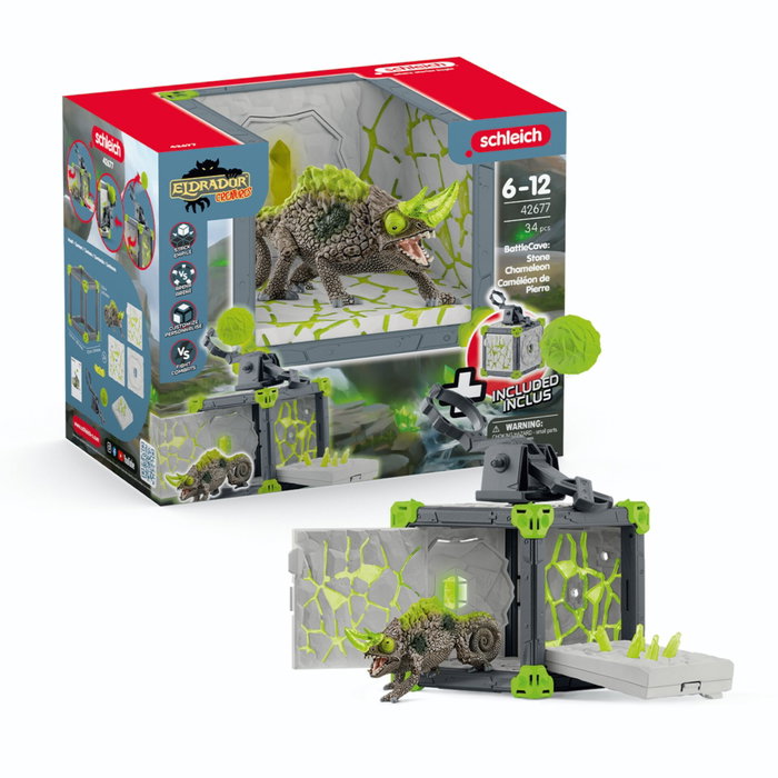 Schleich Eldrador Creatures BattleCave Camaleón de Piedra 42677