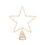 Lumineo Adorno estrella para árbol de navidad dorada con 20 LED